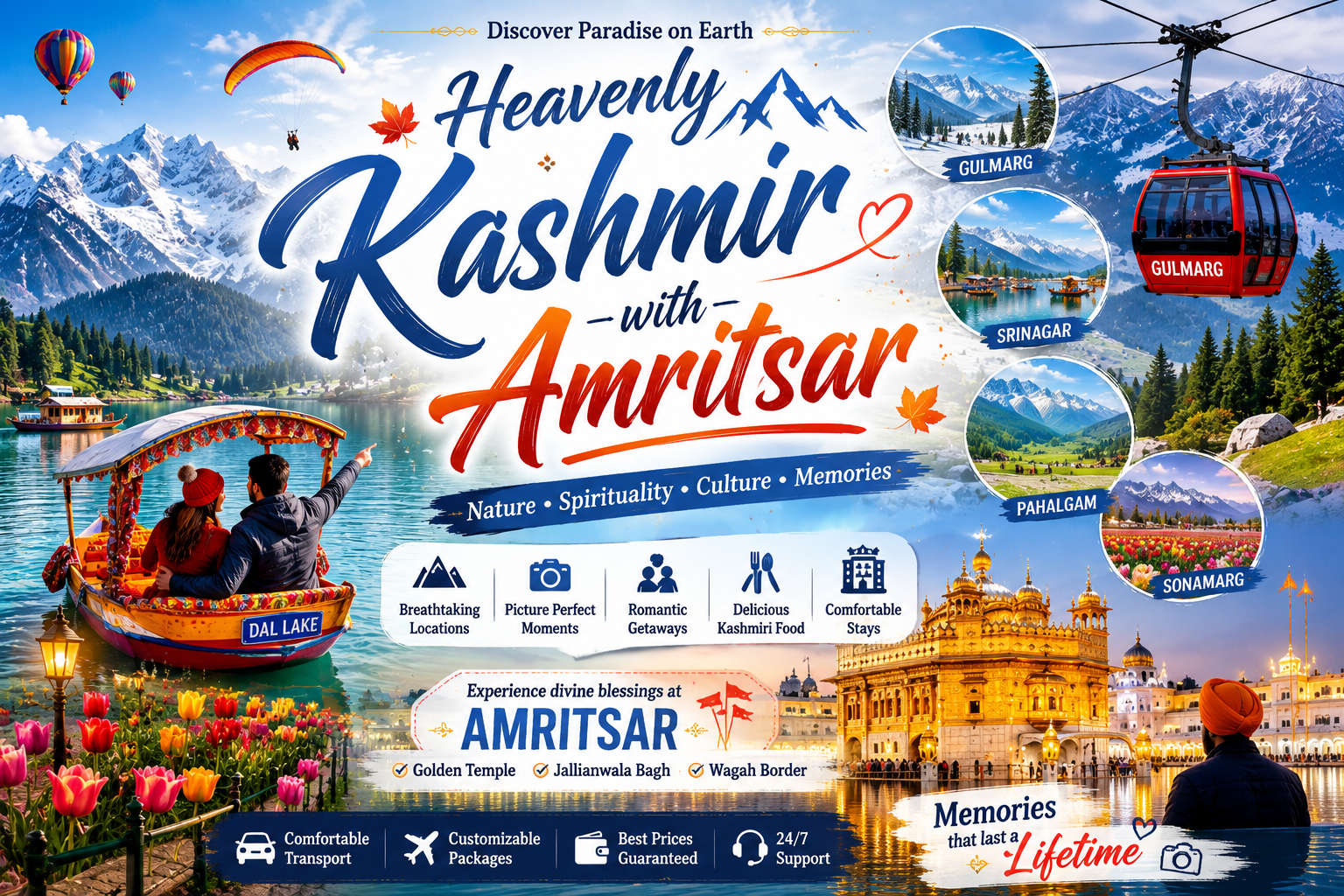Heavenly Kashmir with Amritsar